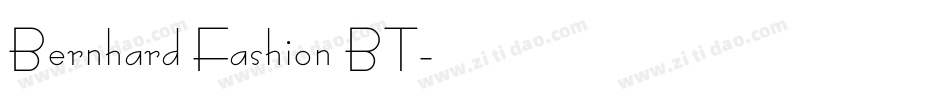 Bernhard Fashion BT字体转换